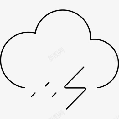 云雨雷预报天气图标图标