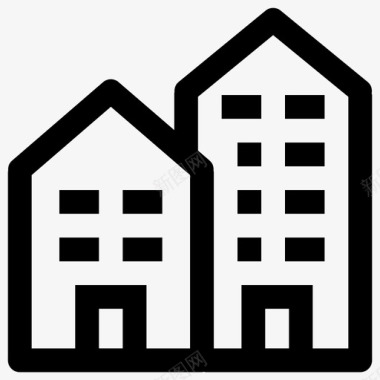公寓住宅地产图标图标