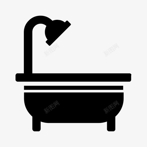 浴缸浴室热水浴缸图标svg_新图网 https://ixintu.com ux系列 室内 房子 浴室 浴缸 热水浴缸