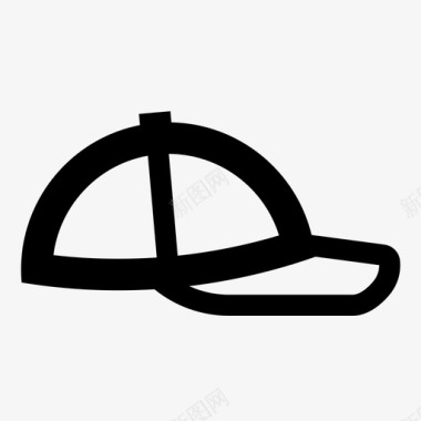 帽子棒球帽有用的图标衣服配件图标