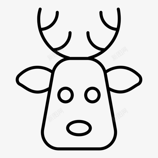 动物水牛奶牛图标svg_新图网 https://ixintu.com 假日 农场 动物 圣诞节细线卷1 奶牛 水牛