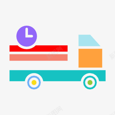 快速交货货物快速装运图标图标