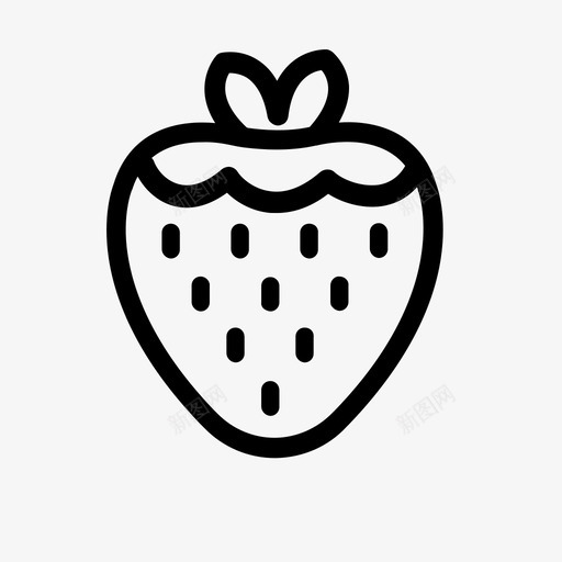 草莓水果甜味图标svg_新图网 https://ixintu.com 水果 甜味 草莓