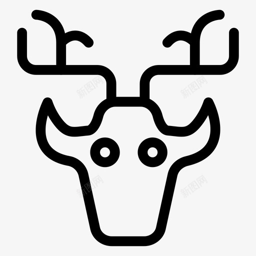 牛动物水牛图标svg_新图网 https://ixintu.com 假日 农场 动物 圣诞系列图标第一卷 水牛 牛
