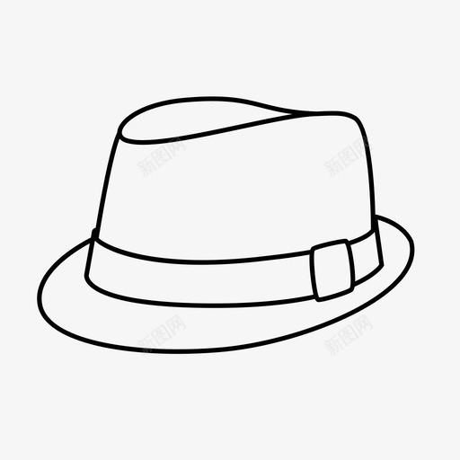 帽子经典软呢帽图标svg_新图网 https://ixintu.com 三角帽 但是帽子 帽子 时髦 经典 软呢帽