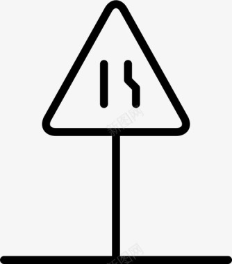 路标警示交叉口图标图标