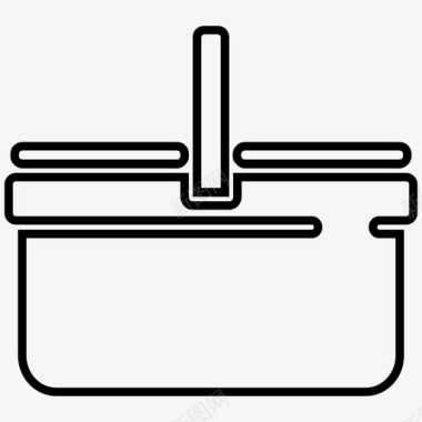 野餐篮食物篮野营图标图标
