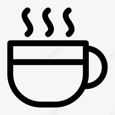热咖啡杯子玻璃杯图标图标