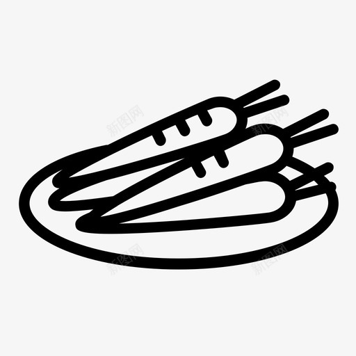 烤胡萝卜烹饪晚餐图标svg_新图网 https://ixintu.com 感恩节 感恩节图标 晚餐 烤胡萝卜 烹饪