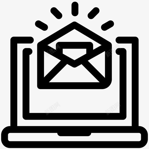 电子邮件笔记本电脑信件图标svg_新图网 https://ixintu.com 信件 办公室 屏幕 新闻 电子邮件 笔记本电脑