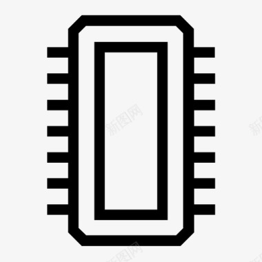 微芯片电路设备图标图标