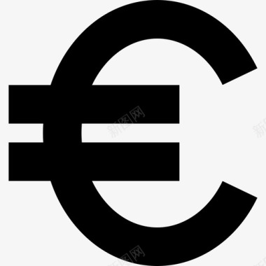 欧洲货币符号形状网络图形界面图标图标