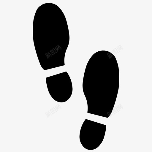鞋印脚脚印图标svg_新图网 https://ixintu.com 信号 脚 脚印 走路 鞋印