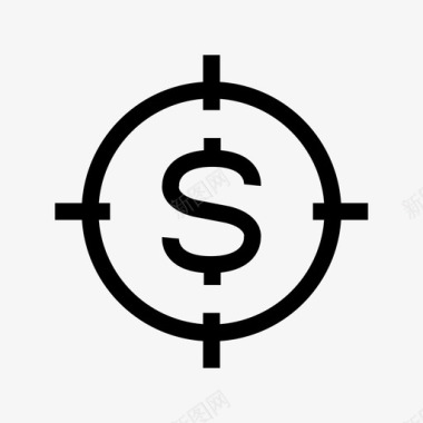 美元目标现金货币图标图标
