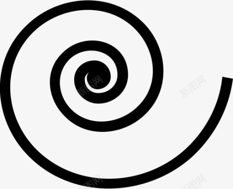 螺旋形蜗牛壳旋风图标图标