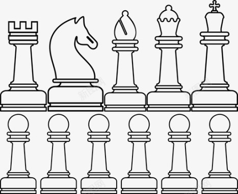 国际象棋体育国际象棋运动图标图标