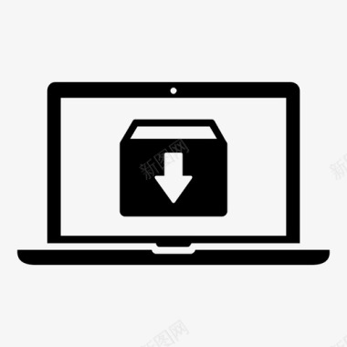 笔记本电脑存档收件箱图标图标