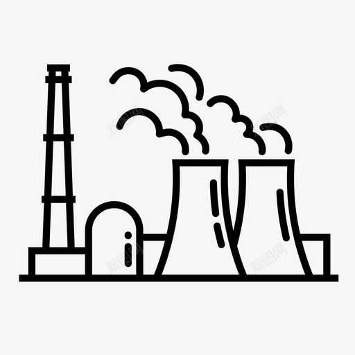 工厂烟囱工厂污染图标svg_新图网 https://ixintu.com 工业 工厂 工厂污染 炼油厂 烟囱