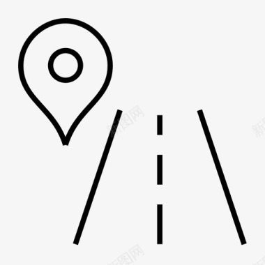 街道距离定位针图标图标