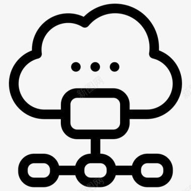 云计算云服务通信线路第二卷图标图标