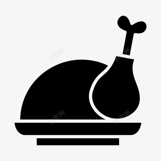 火鸡鸡肉鸡腿图标svg_新图网 https://ixintu.com 火鸡 食物 食物和餐馆 鸡肉 鸡腿