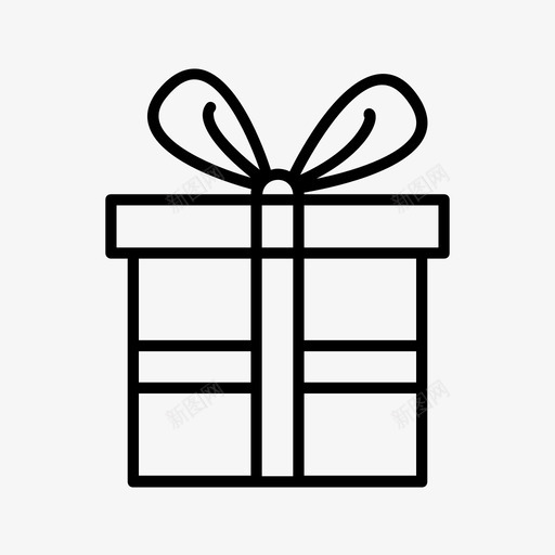礼品盒圣诞节新年图标svg_新图网 https://ixintu.com 圣诞节 新年 礼品盒 礼物