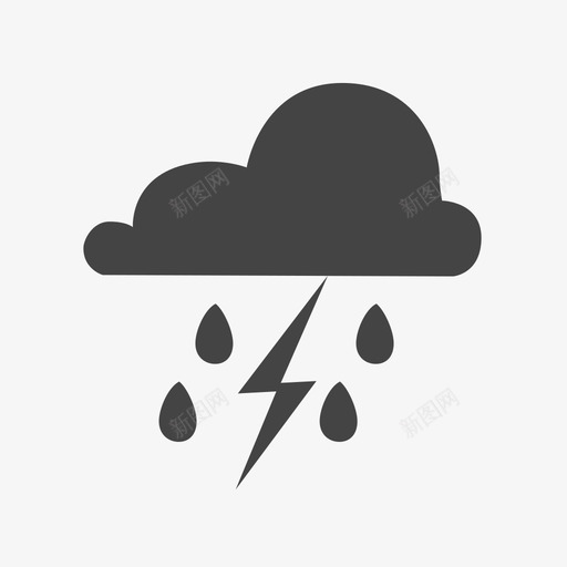 雷阵雨svg_新图网 https://ixintu.com 雷阵雨 Thunder shower