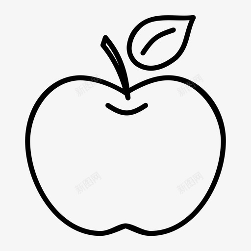 苹果吃食物图标svg_新图网 https://ixintu.com 吃 水果 苹果 青苹果 食物