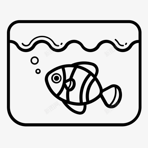小丑鱼泡泡鱼缸图标svg_新图网 https://ixintu.com 小丑鱼 泡泡 海景 观赏鱼 鱼缸