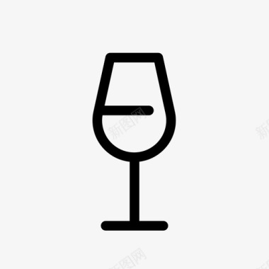白葡萄酒杯食品饮料图标图标