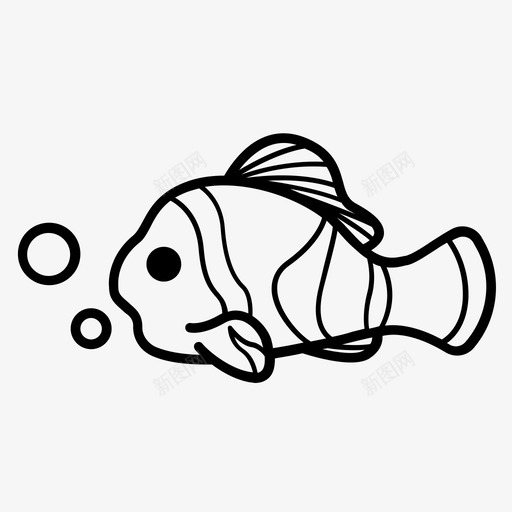 小丑鱼泡泡海洋图标svg_新图网 https://ixintu.com 小丑鱼 泡泡 海景 海洋 观赏鱼