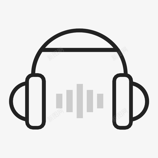 耳机音乐游戏图标svg_新图网 https://ixintu.com 声音 振动 游戏 耳机 音乐