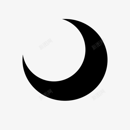 月亮晚安月光图标svg_新图网 https://ixintu.com 晚安 月亮 月光
