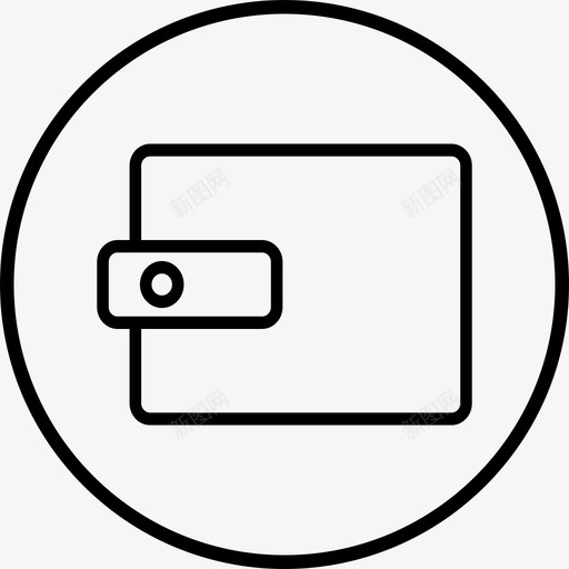钱包现金圈图标svg_新图网 https://ixintu.com 圈 现金 电子商务 邮袋 钱包 钱钱包