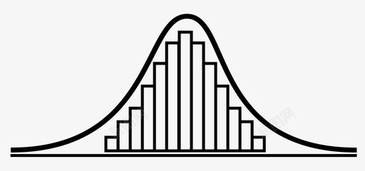 高斯分布钟形曲线数据图标svg_新图网 https://ixintu.com 数据 正态分布 钟形曲线 高斯分布