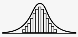 钟形曲线高斯分布钟形曲线数据图标高清图片