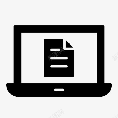 笔记本上的文档笔记本电脑pdf图标图标