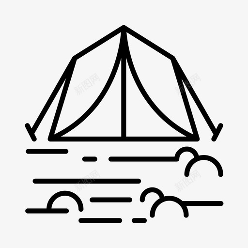 帐篷探险露营图标svg_新图网 https://ixintu.com 帐篷 护林员 探险 狩猎 野营 露营