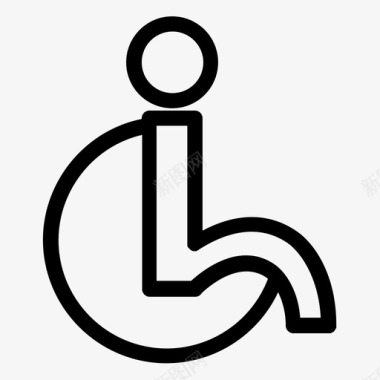 轮椅无障碍标志图标图标