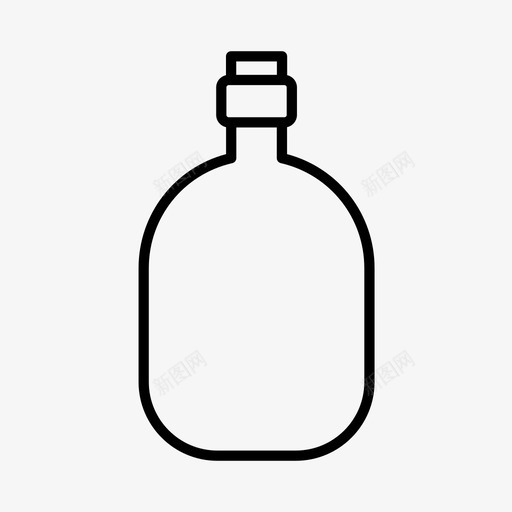 酒瓶饮料空瓶图标svg_新图网 https://ixintu.com 威士忌 朗姆酒 瓶子 空瓶 酒瓶 饮料