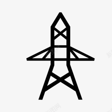 电塔电力杆公用电杆图标图标