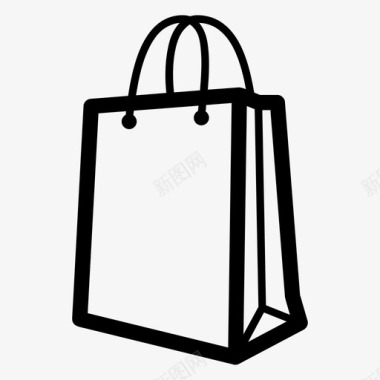 购物袋网上商店纸袋图标图标
