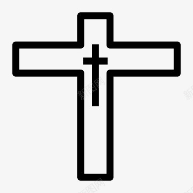 复活节教堂十字架图标图标