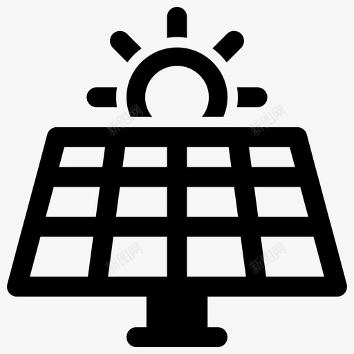 太阳能电池板能源生态环境图标svg_新图网 https://ixintu.com 太阳能电池板 生态环境 能源