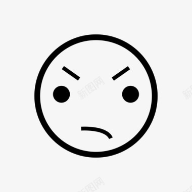 愤怒的脸愤怒情绪图标图标