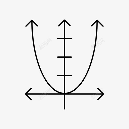 抛物线轴数学图标svg_新图网 https://ixintu.com 抛物线 数学 轴