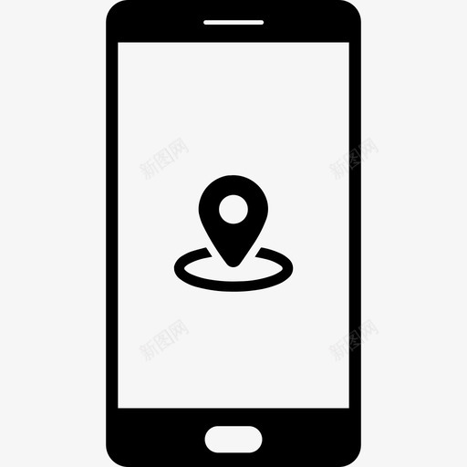 移动定位移动电话图标svg_新图网 https://ixintu.com 移动定位 移动电话