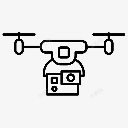 无人机带摄像头无人机飞行图标svg_新图网 https://ixintu.com 四旋翼机 导航 无人机 无人机带摄像头 飞行