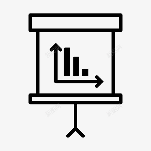 演示文稿活动挂图演示板图标svg_新图网 https://ixintu.com 办公工具 幻灯片 活动挂图 演示文稿 演示板 统计信息