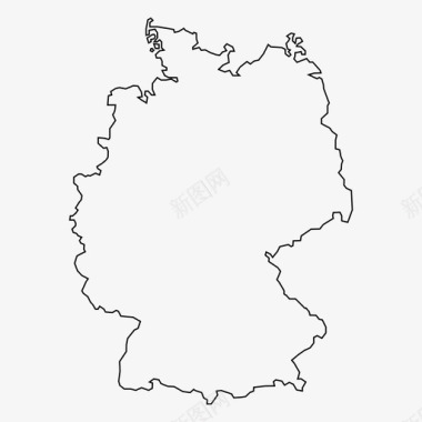 德国地图图标图标